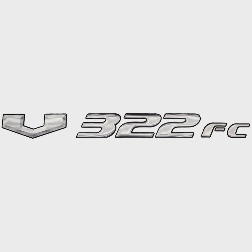 SunCatcher Boat Model Decal Sticker 73405335 - V322 FC Silver Black