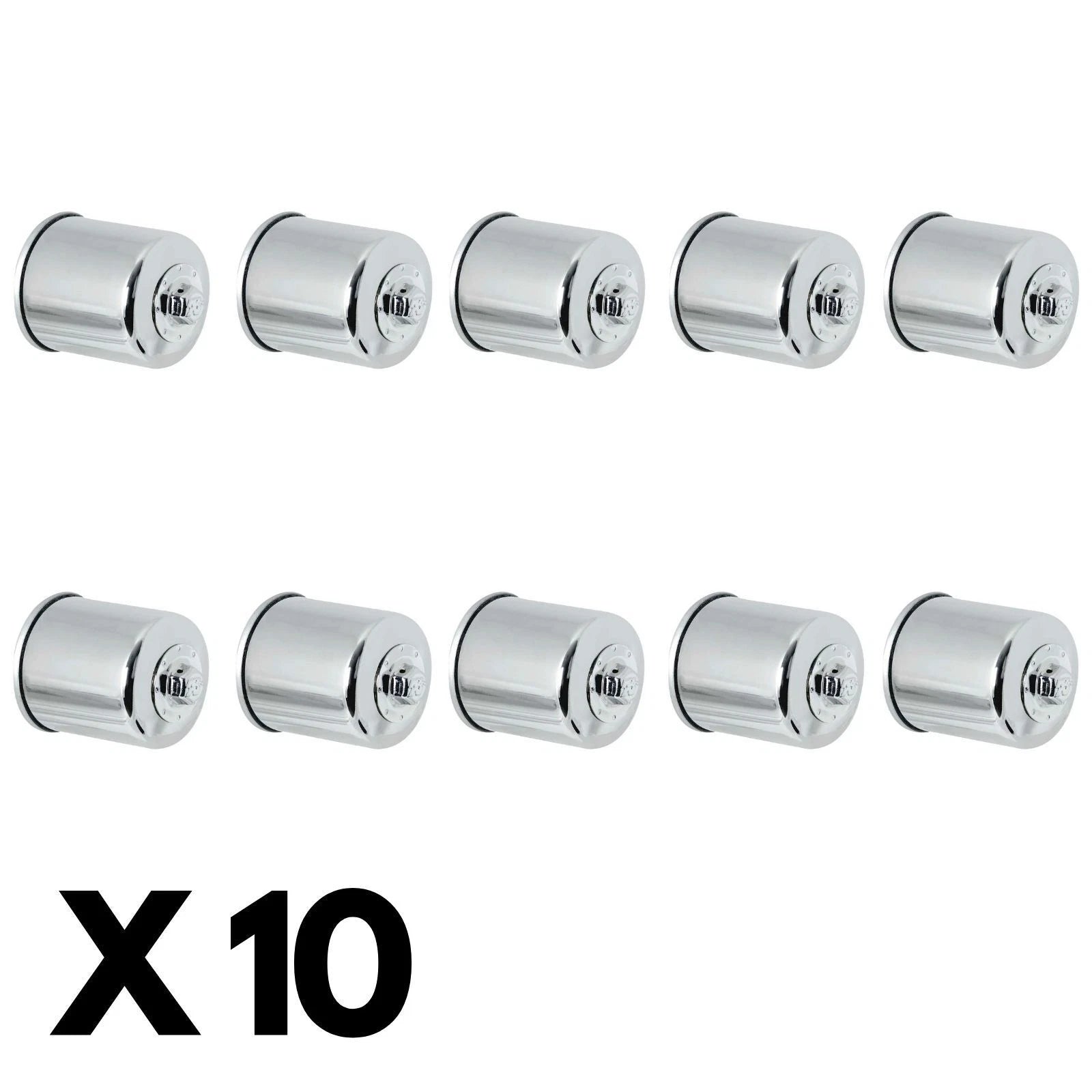 10 Pack Chrome K&N Oil Filter for Victory V92 Deluxe/SC 2000-2001