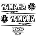 Yamaha Boat Cowling Decal U30921-01 - 300 HP Four Stroke V6 (3 PC Kit)