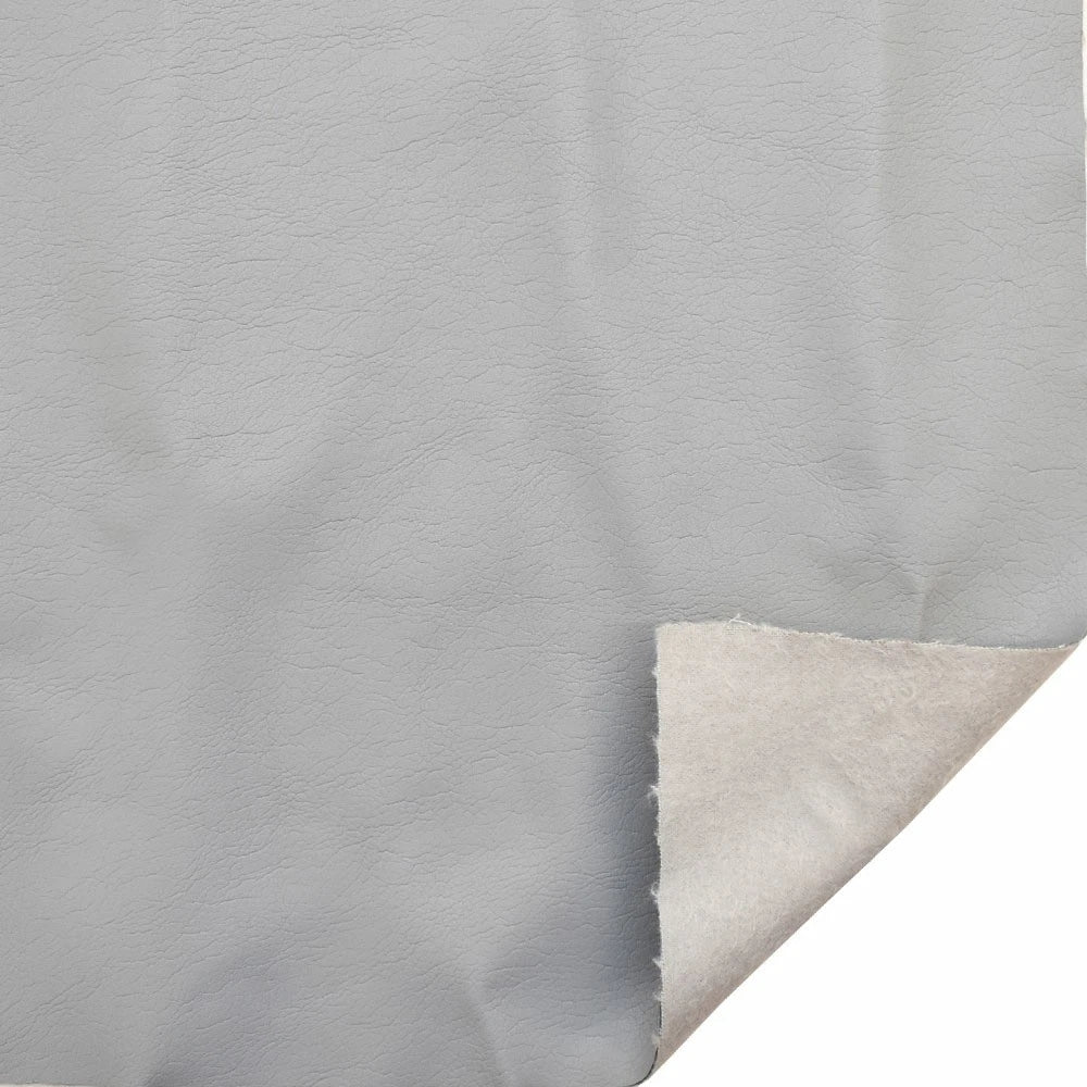 Boat Fuzzy Back Vinyl - Faux Leather Medium Gray 54 Inch (YD)