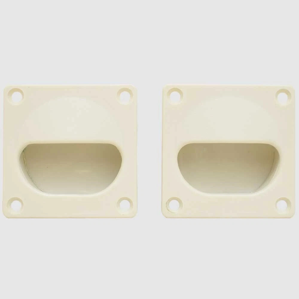 ITC Boat Flush Drawer Pulls 81395-W - 2 1/4 Inch Off White (pair)