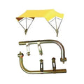 Yellow Complete 3 Bow 40" Tractor Umbrella Buggy Top with Fender Mounts TBT3
