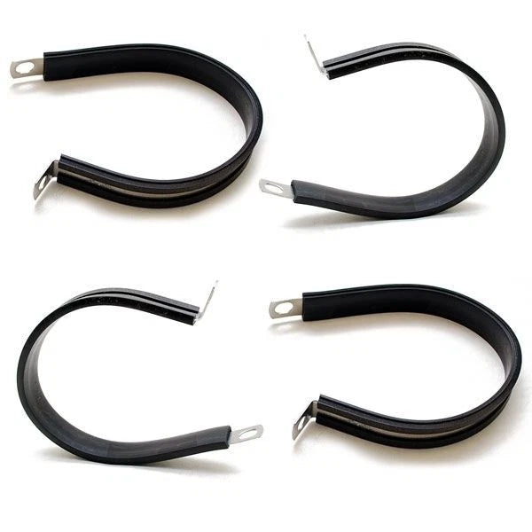 JM Boat Cushioned Loop Clamps 2750 - 2 1/2 Inch Stainless (set of 4)