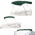 Bimini Top Boat Cover Canvas Fabric GREEN with BOOT FITS 3 BOW 72"L 67"-72"W 600D