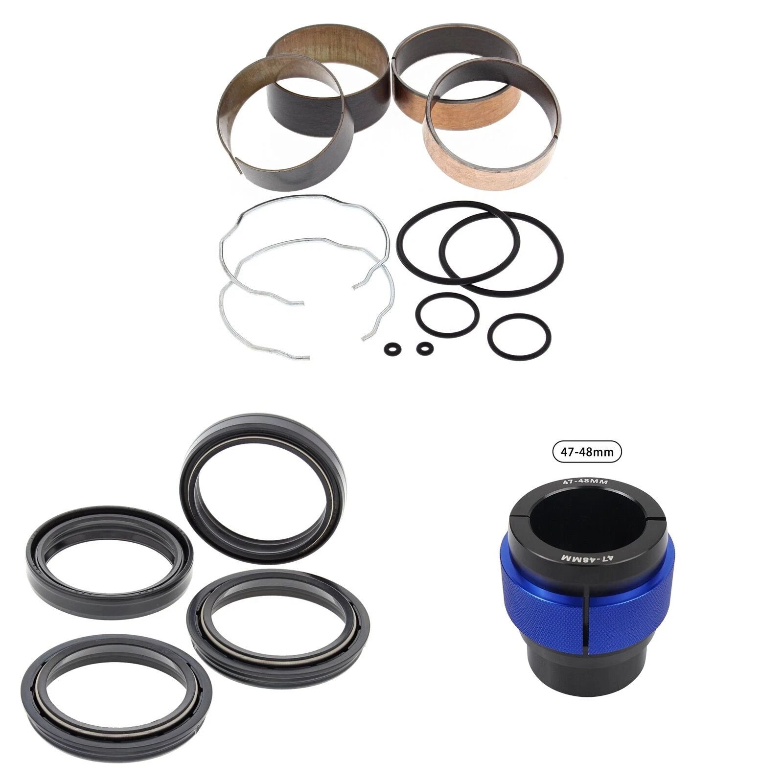 Complete Front Fork Rebuild Kit for Suzuki DRZ400SM 2005-2022 56- with Driver