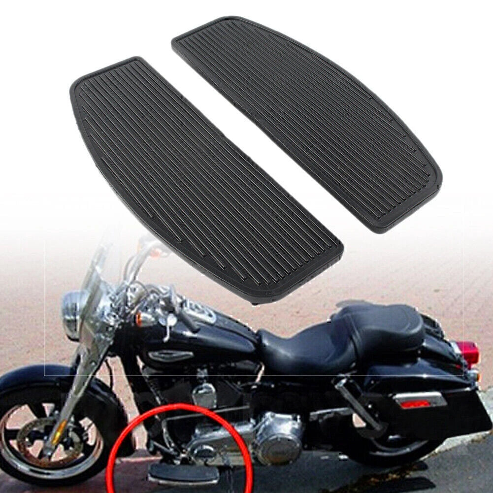 Front Rider Insert Footboard Footrest for Harley Touring 86-19 Non-slip Rubber