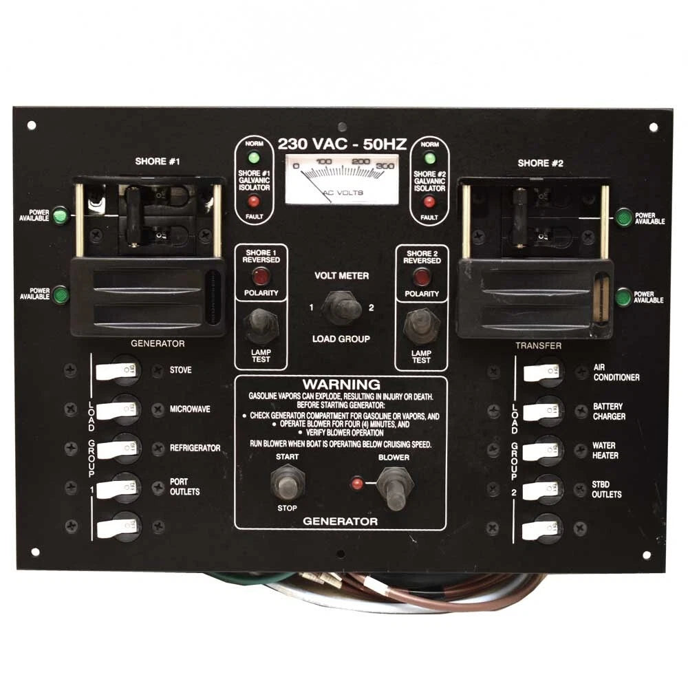 Larson Boat Breaker Panel 2204-2098 - M&G 8517850 Black 230 Volt 50 Htz