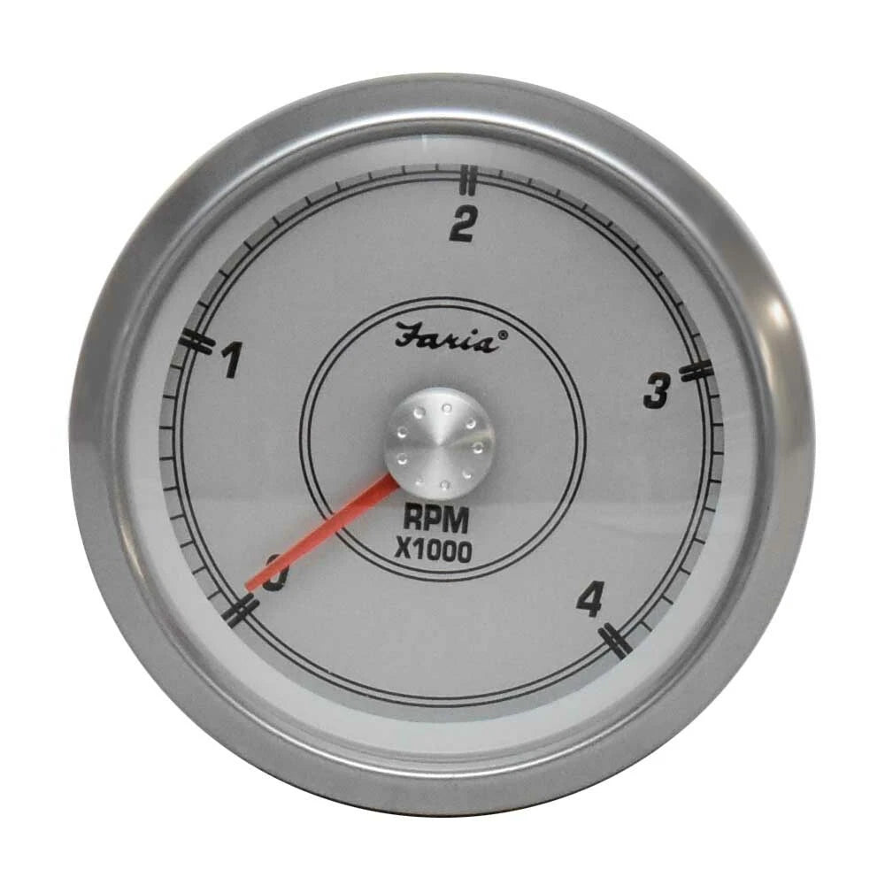 Faria Boat Tachometer Gauge TD9392A - Diesel 3 1/4 Inch Silver