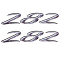Rinker Boat Model Decals - 282 Captiva White - Gray Stickers (pair)