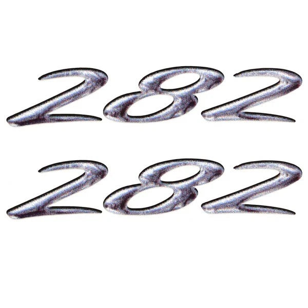 Rinker Boat Model Decals - 282 Captiva White - Gray Stickers (pair)