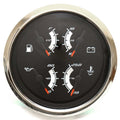 Faria Boat Multifunction Gauge GFC026B - Fuel Volt Oil Temp 3 1/4 Inch