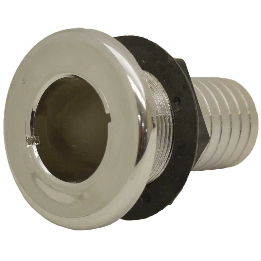 Tracker Marine Boat Thru Hull 140980 - 1 1/2 Inch Plastic Silver