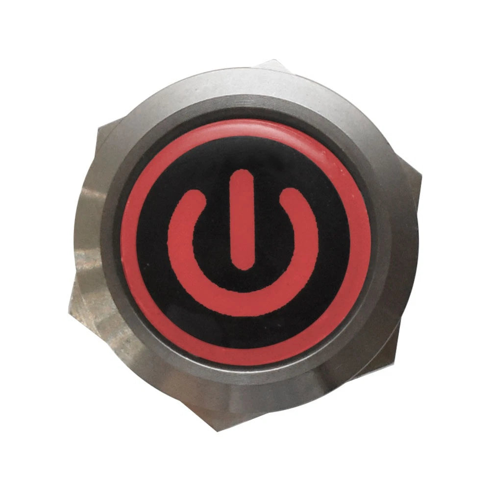 Bluewater Boat Push Button Switch - Off-Momentary on 7/8 in Red Power