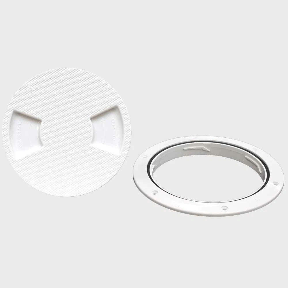 Sea Dog Line Boat Deck Plate 336162 - 8 Inch Textured White Plastic