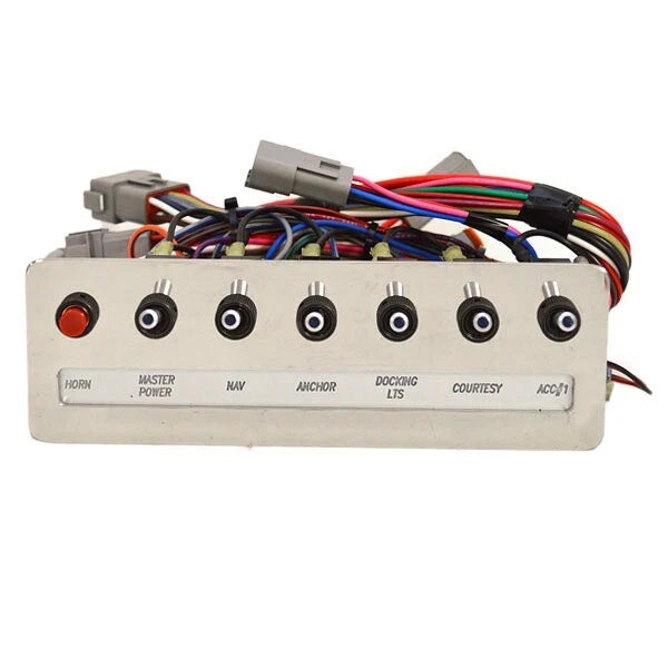 Rinker Boat Switch Panel 267946 - 9 X 3 Inch Mirrored Stainless Steel