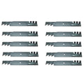 10 Pack: Heavy Duty Toothed Mulching Blade Fits John Deere Replaces AM104489