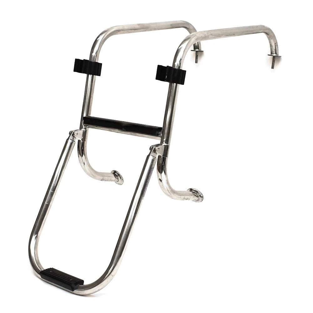 Bass CAT Boat Folding Ladder 49501 - Cougar 2008 Stainless 2-Step