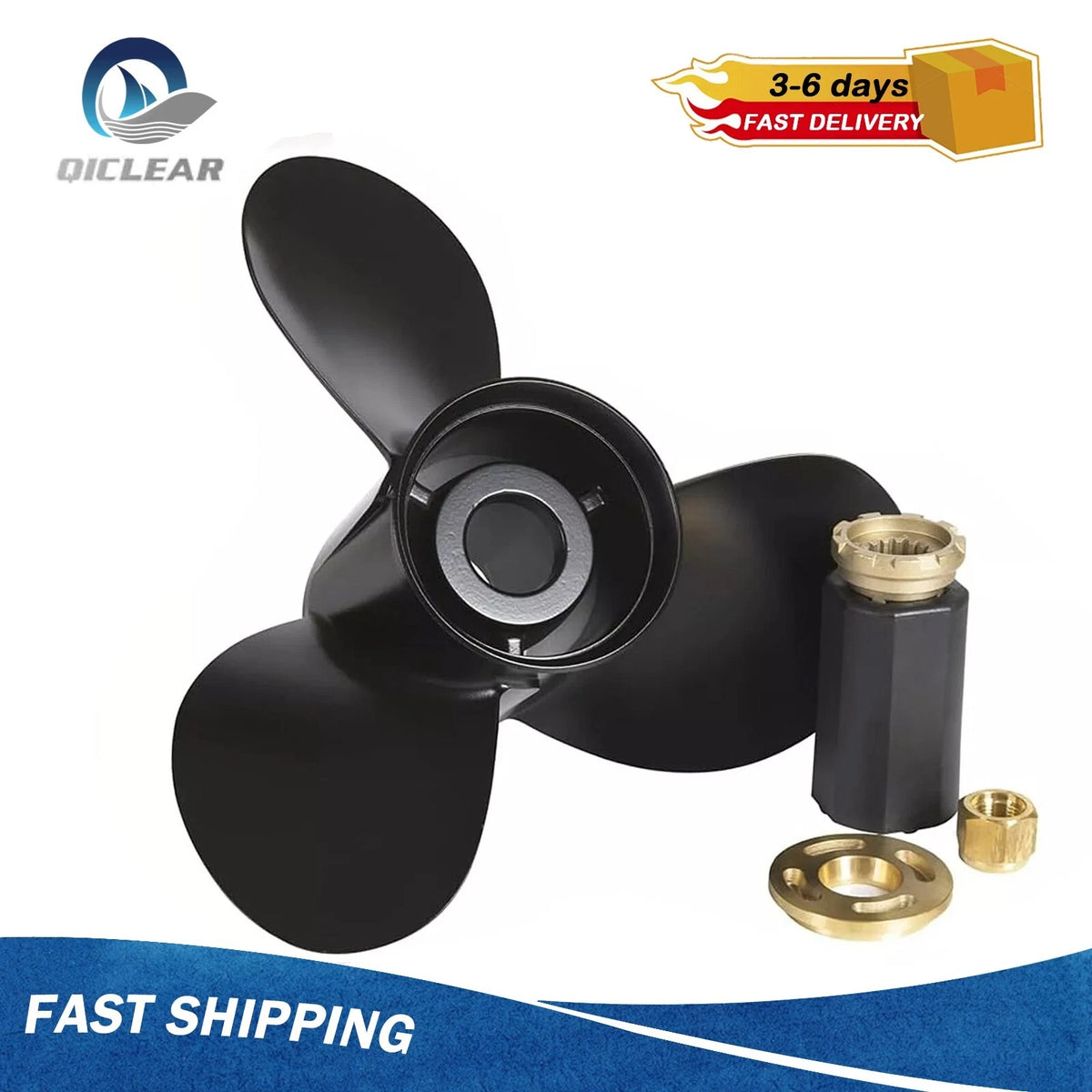 14 X 11 Aluminum Outboard Propeller Fit Mercury Engine 40-140HP 15 Tooth,RH
