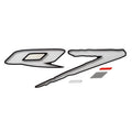 Tahoe Boat Raised Decal 166005 - Qi 7 Logo Silver Sticker