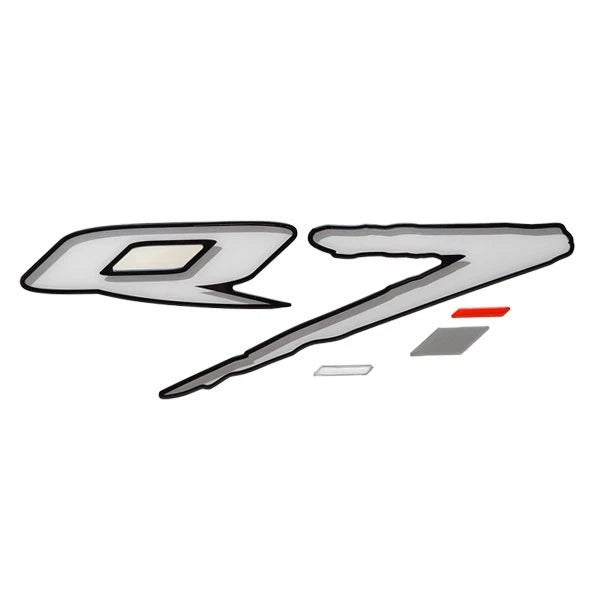 Tahoe Boat Raised Decal 166005 - Qi 7 Logo Silver Sticker
