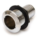 Boat Thru Hull Fitting - 1 1/2 Inch Silver Mirror Plastic