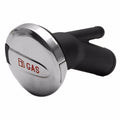 Boat Gas Deck Fill - Vented Angled 1 1/2 Inch Silver Black
