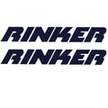 Rinker Boat Decal - Navy Blue Vinyl 17 1/2 Inch (set of 2)
