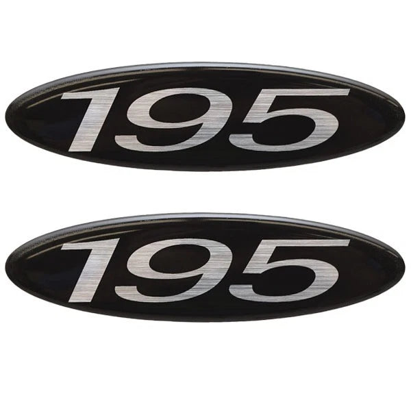 Tracker Boat Raised Decal 120472 - 195 Black Silver 3 5/8 X 1 Inch 2PC