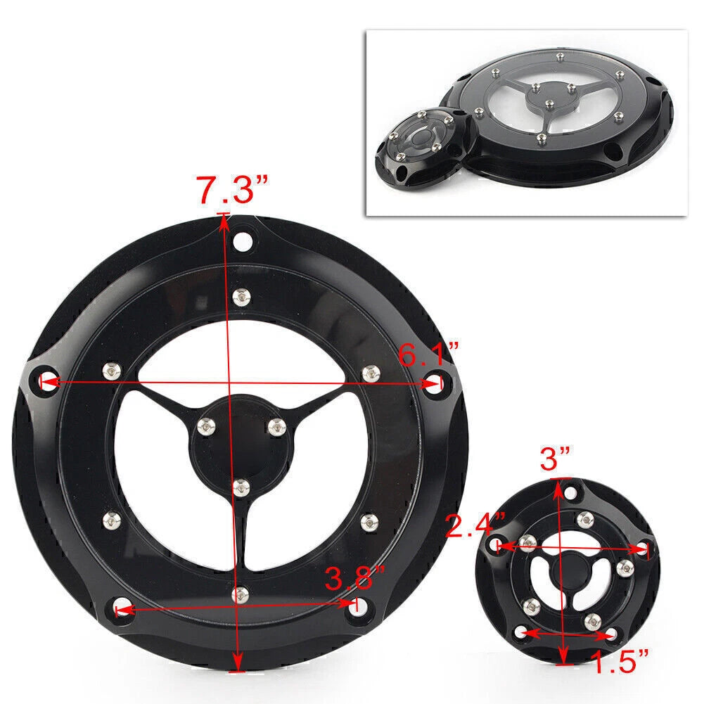 Derby Cover & Timer Timing Covers for Harley Touring Dyna 1996-2013 2012 2PCS
