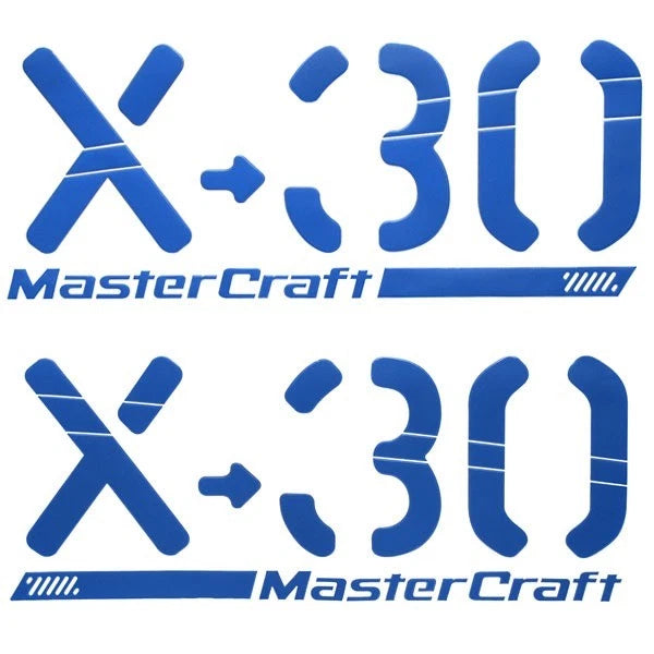 MasterCraft X-30 Boat Raised Decal 7506136K - Blue 2006 - 2007 (set of 2)