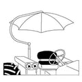 VLD5050 Tractor BLUE Complete Umbrella Fits Ford Holland 2000 3000 4000 +