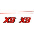 MasterCraft Boat Raised Decal Stickers - X-9 Viper Red