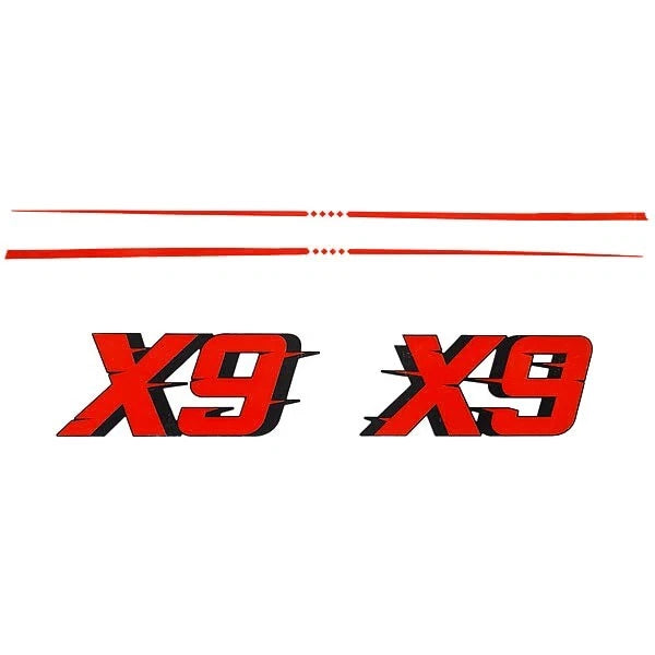 MasterCraft Boat Raised Decal Stickers - X-9 Viper Red