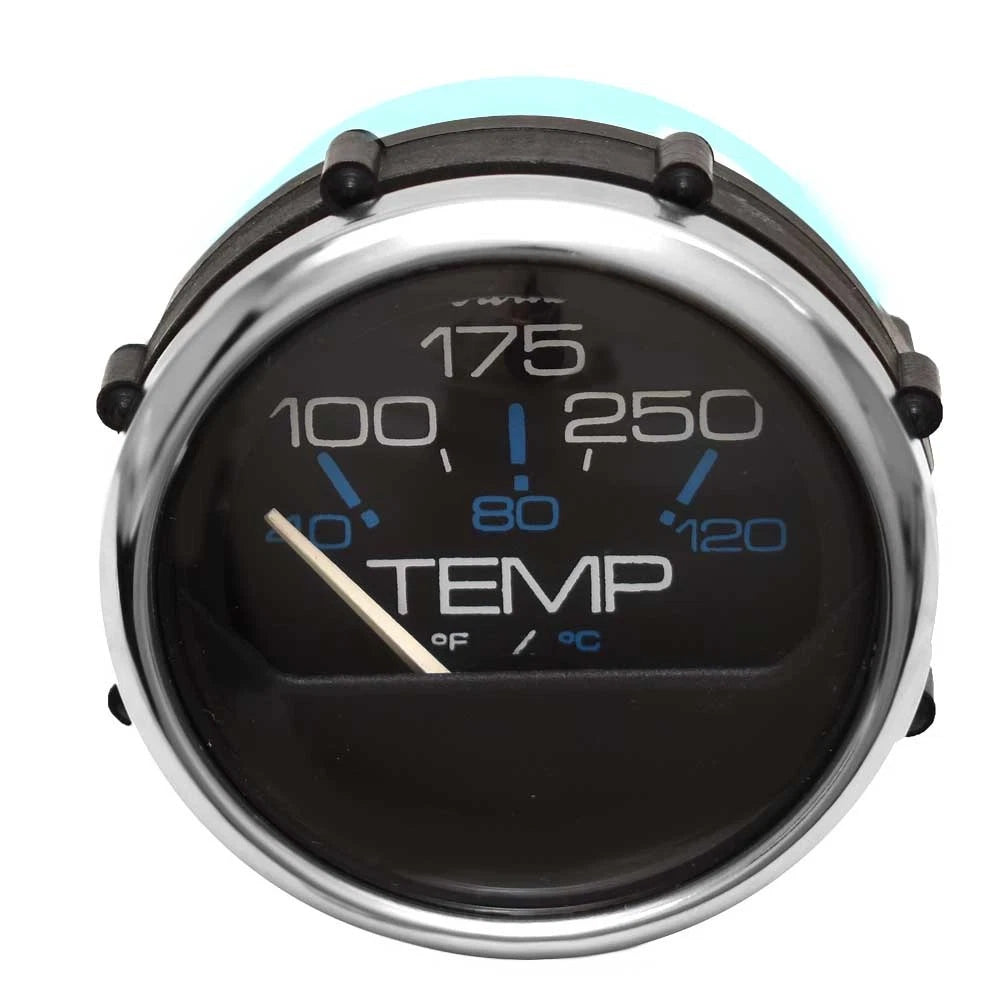 Faria Boat Temperature Gauge GP4051A - Chesapeake Black SS 2 Inch
