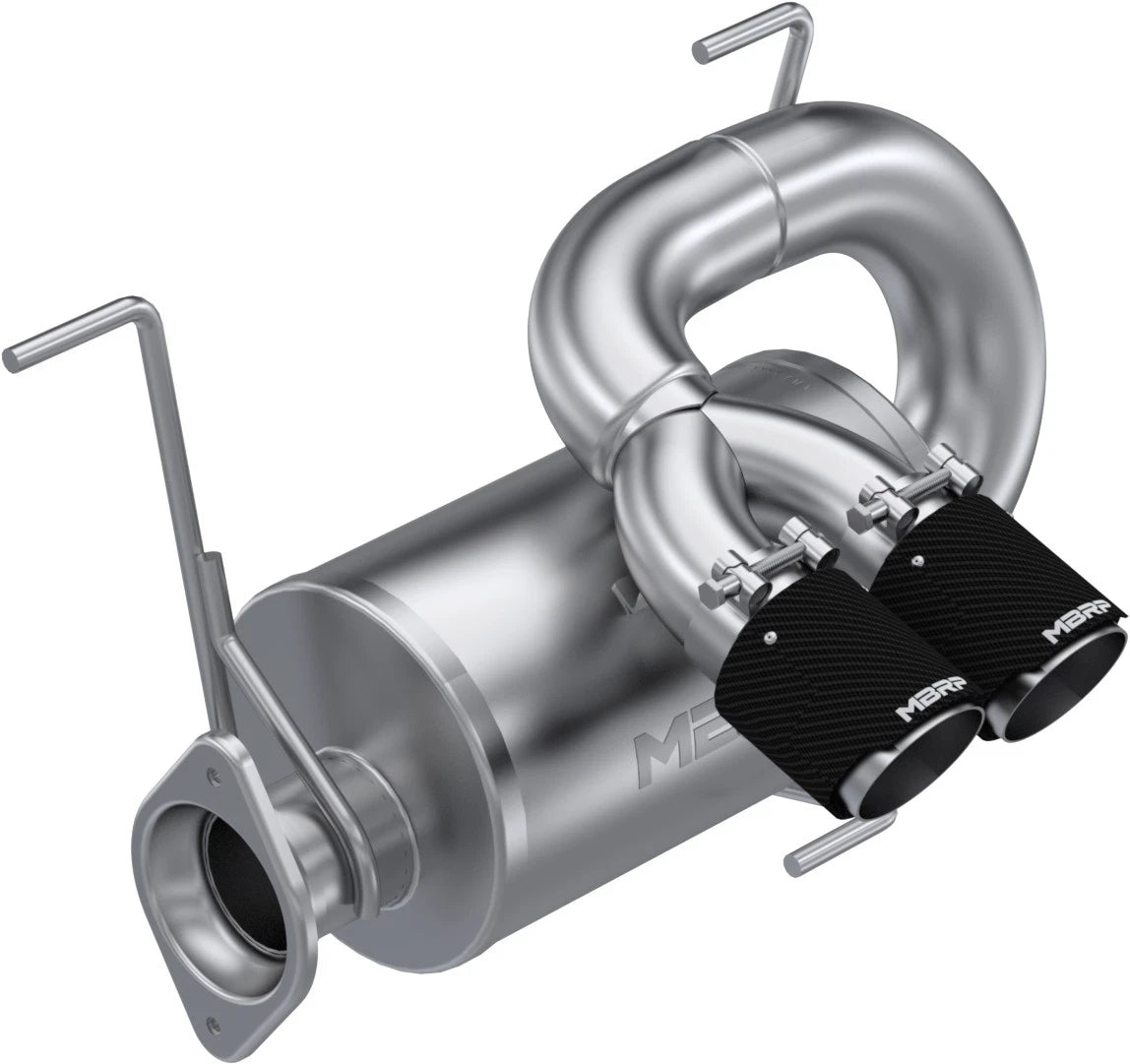MBRP Dual Slip-On Center Out Muffler with Performance CF Tip for Polaris RZR Pro