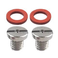 2x Slot Head Drain Fill Plug Screw & Gasket Kit for Yamaha Outboards Lower Unit