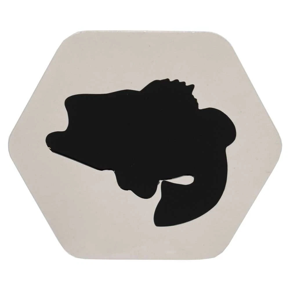Bass CAT Boat Steering Wheel Cap Insert - Silver Black Logo
