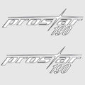 MasterCraft Boat Raised Brand Decal 758405 - Prostar 190 Sticker (2Pc)