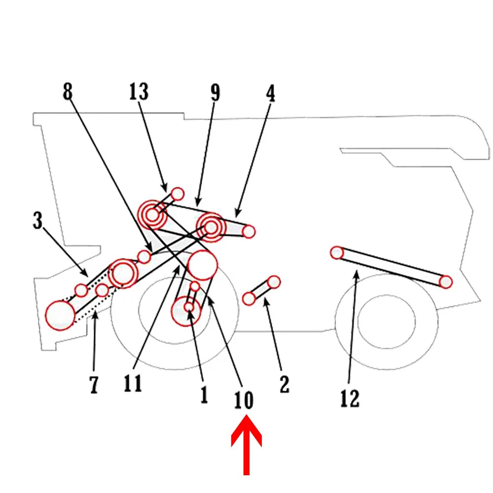 AMH75846 H75846 Posi-Torq™ Ground Drive Belt Fits John Deere Combine