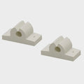 Whitecap Boat Rod Holder 3750W - Antenna Clip 3/8 Inch White (pair)