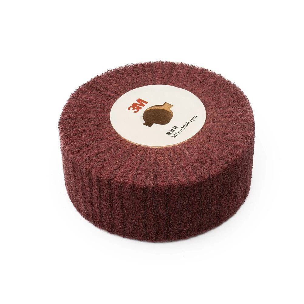 Exceptional 5 Non Woven Flap Wheel for Abrasive Nylon Grinding 320# Red
