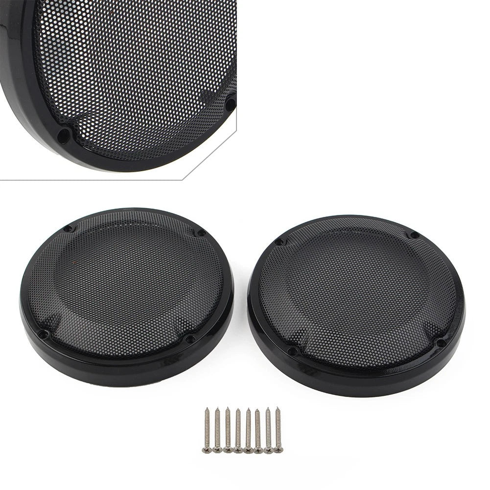 6.5" Saddlebag Lid Speaker Grill Cover for Harley Touring Electra 1983-20 Black