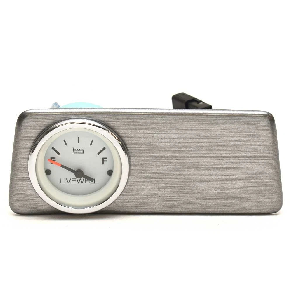 Lund Boat Gauge Panel F1852329785 - Livewell 6 1/2 X 2 3/4 Inch Silver