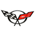 Malibu Boat Corvette Raised Emblem Sticker - 6 5/8 X 3 1/4 Plastic