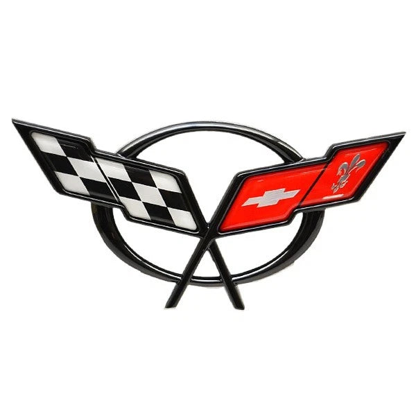 Malibu Boat Corvette Raised Emblem Sticker - 6 5/8 X 3 1/4 Plastic