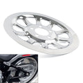 Chrome Outer Rear Pulley Cover Insert Fit Harley Softail Fat Boy FLST FXST 07-17