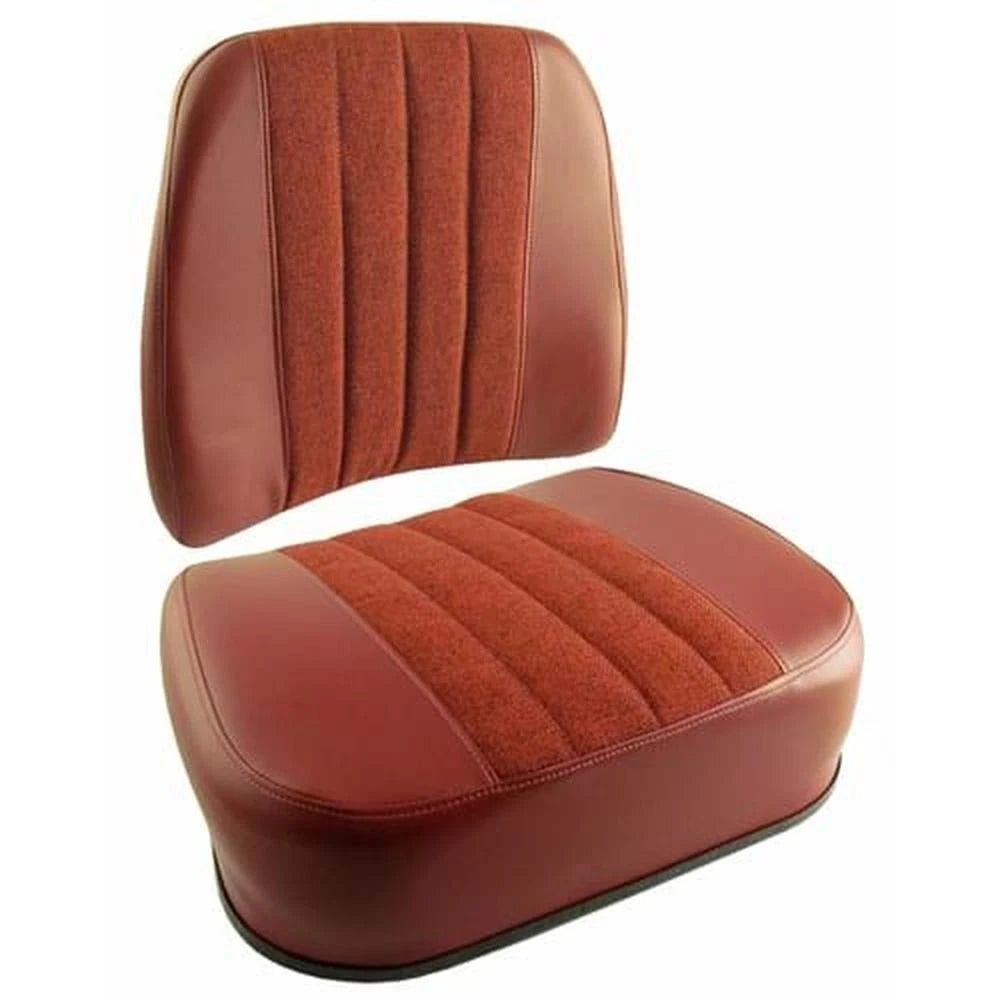 SM30589 Cushion Set, Red Fabric & Vinyl (2 Pc.) - Fits Massey Ferguson SM30596