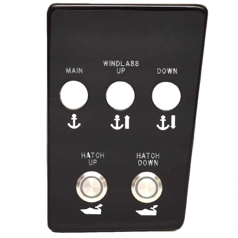 Sea Ray Boat Push Button Switch Panel 2356984-A - Black Acrylic