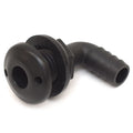 Lowe Boat Thru Hull Fitting 2317389 - 90 Degree 3/4 Inch Black