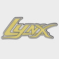 Bass CAT Boat Raised Model Decal Sticker - Lynx Gold Silver